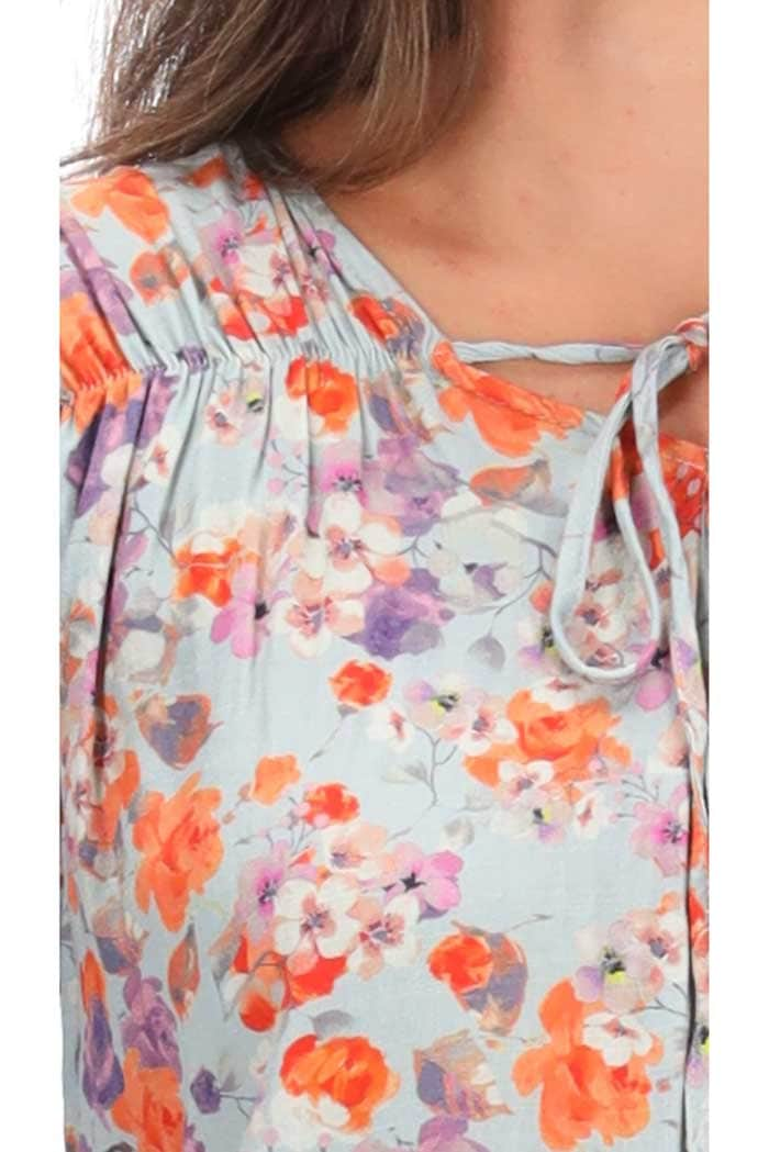 Sam Blouse Blue Floral Viscose