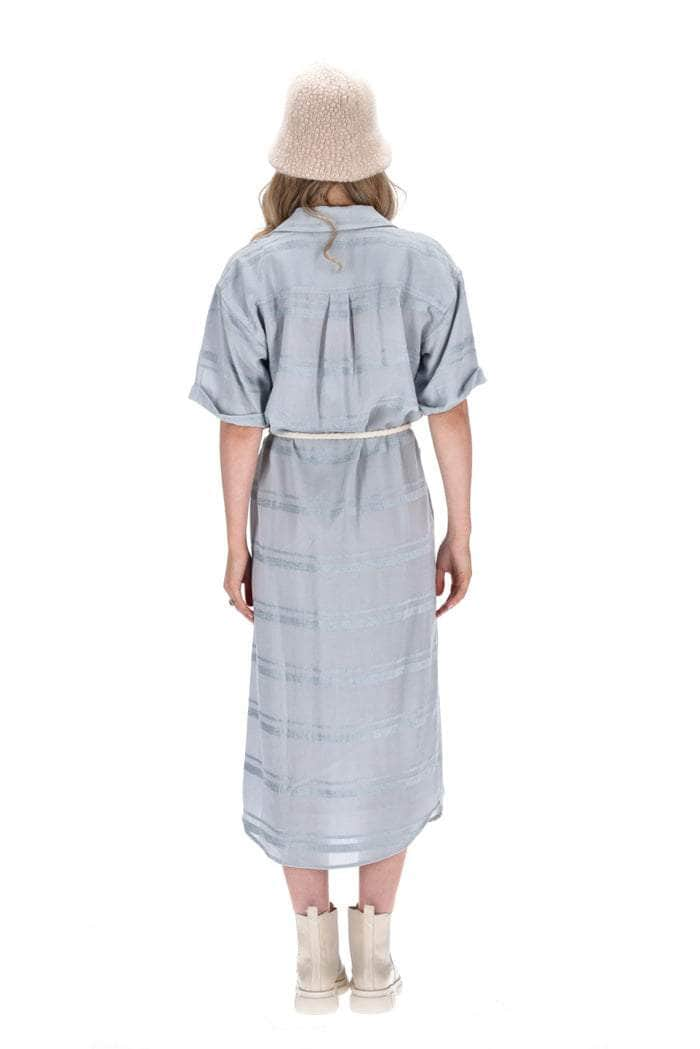 Sara Shirt Dress Viscose Blue Stripe