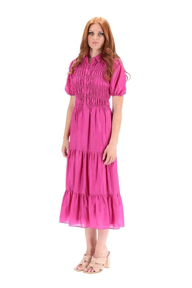 Steph Midi Shirt Dress Pink