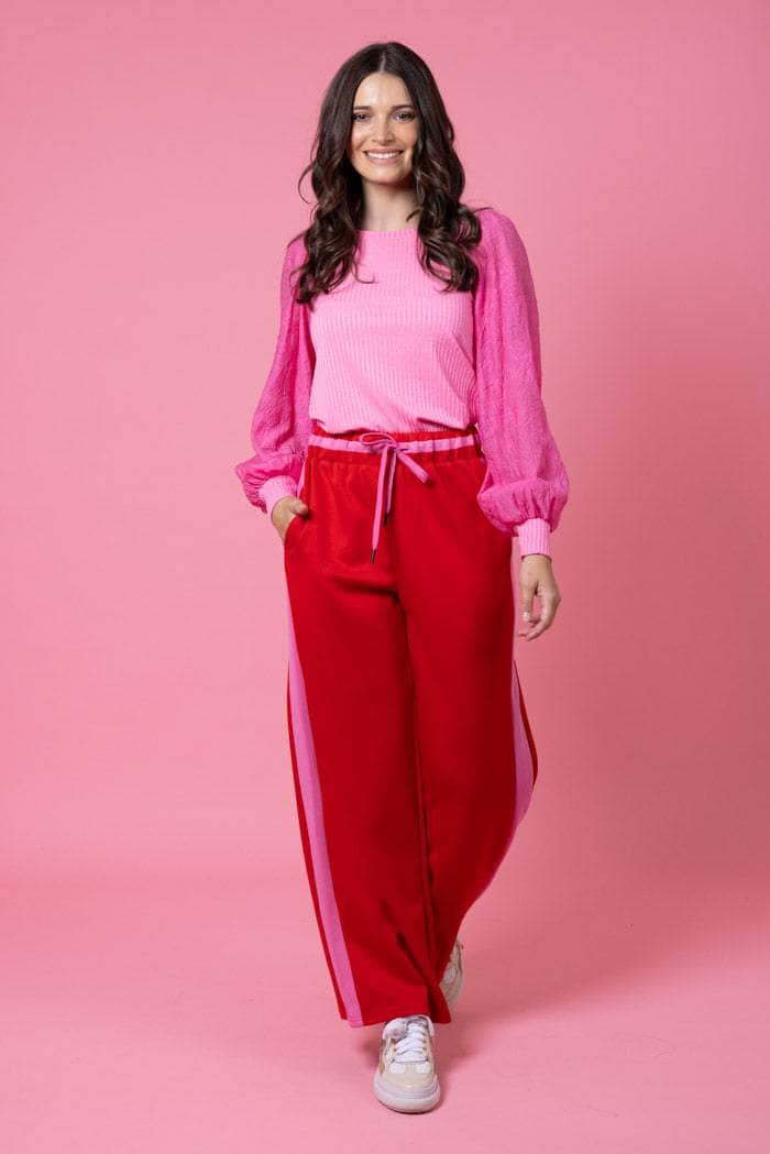 red sweatpant trackpant plus size