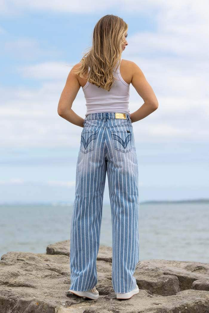 Susie Striped Denim Jean