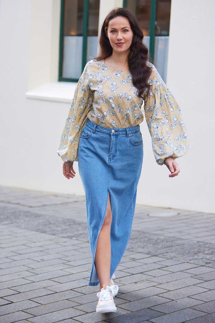 Sweetie Maxi Denim Skirt