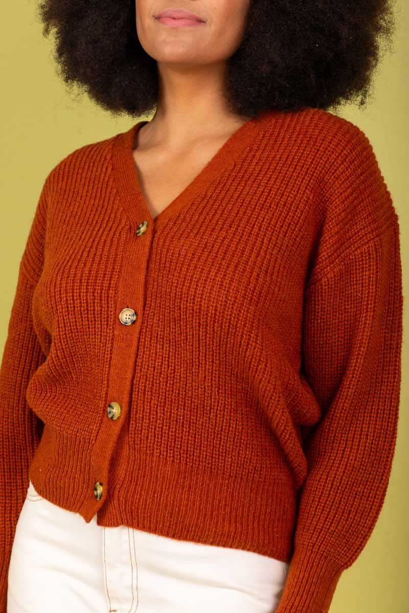 Tara Cardigan Rust