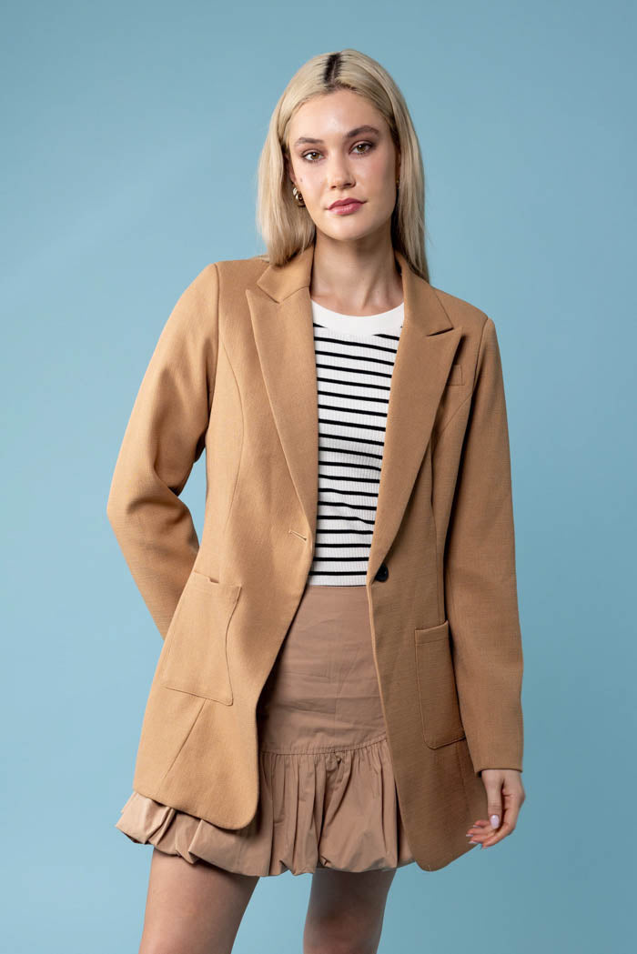 brown blazer jacket