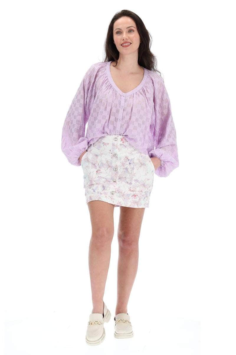 Buy Valentina Embroidered Mini Skirt by Charlo online Augustine