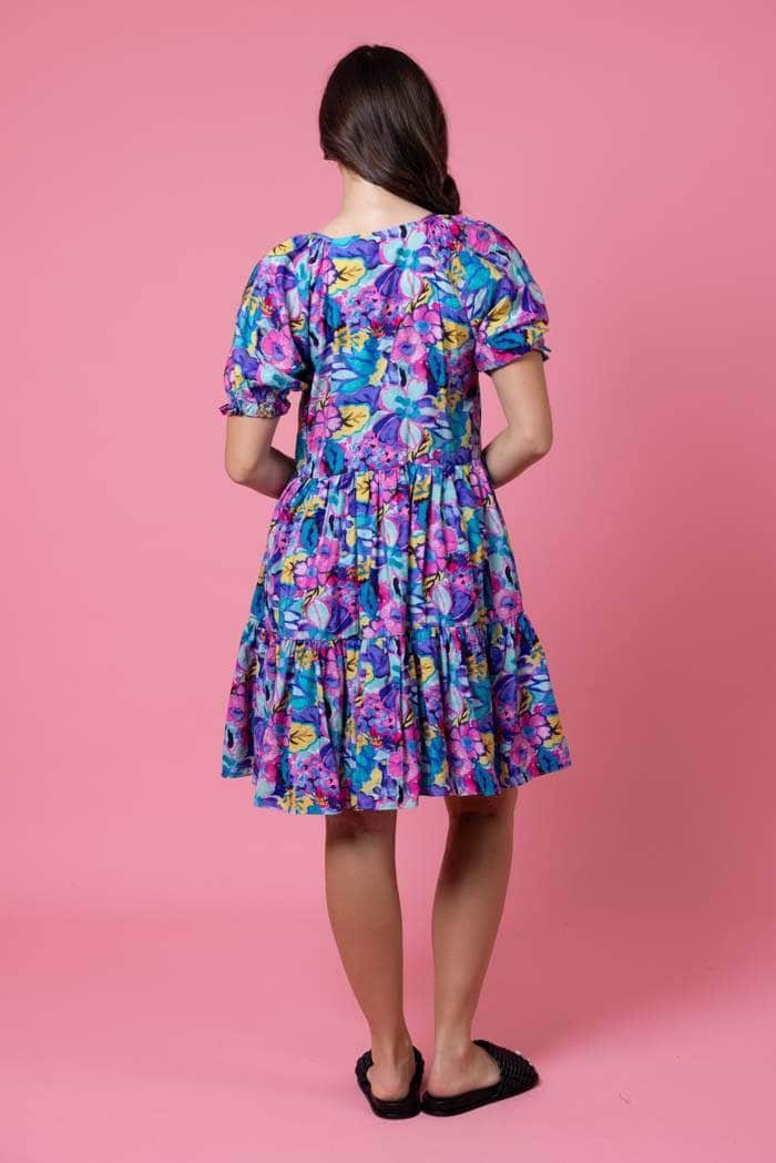 Veronica Dress Purple Floral