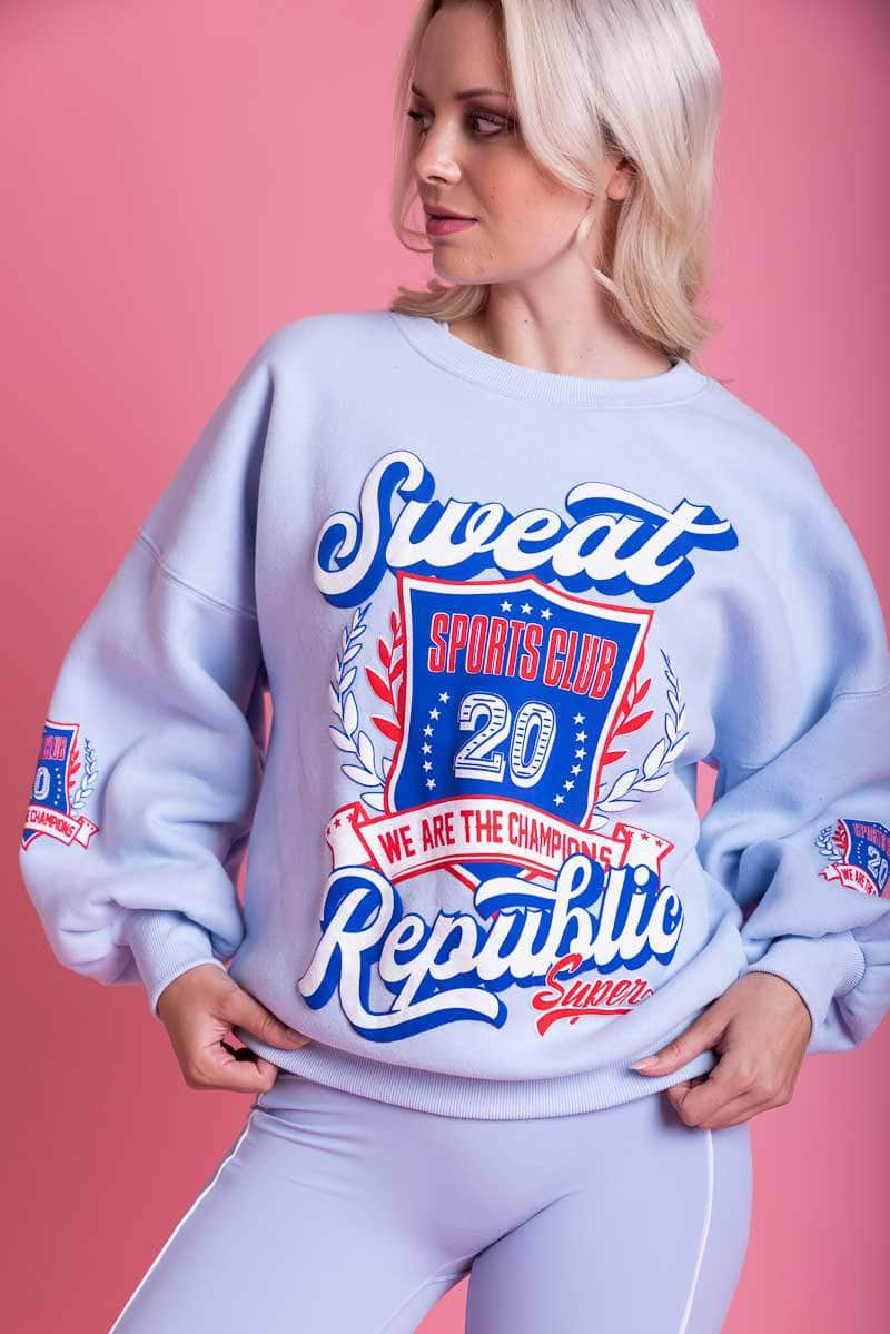 Blue champions sweater best sale