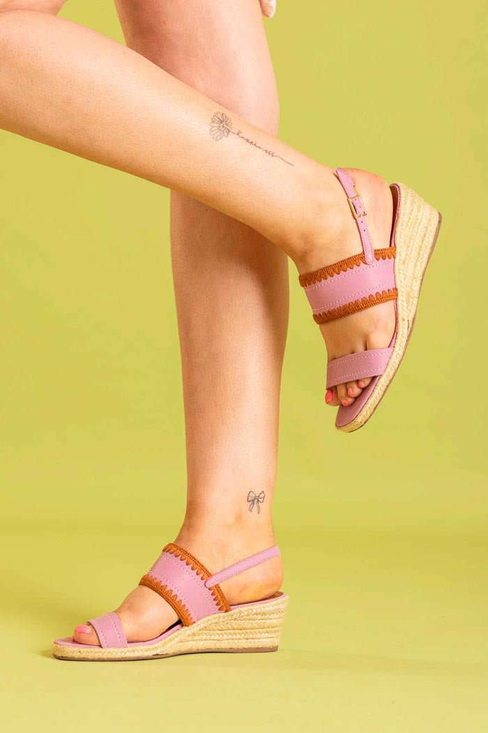 pink knotted sandal slide