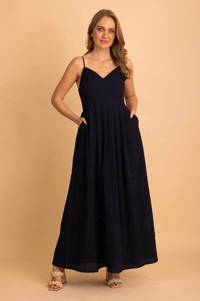 navy maxi dress