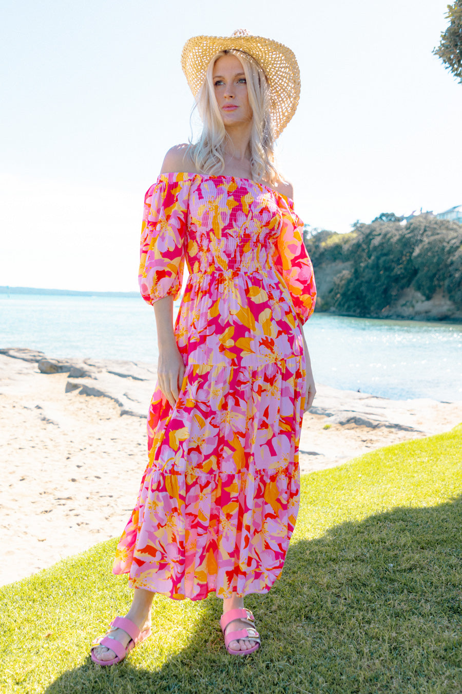 Pink orange maxi