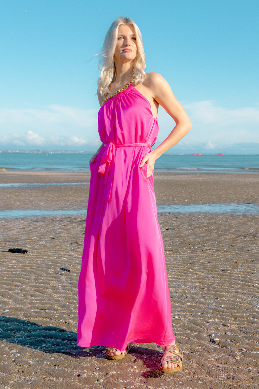 Hot pink dress