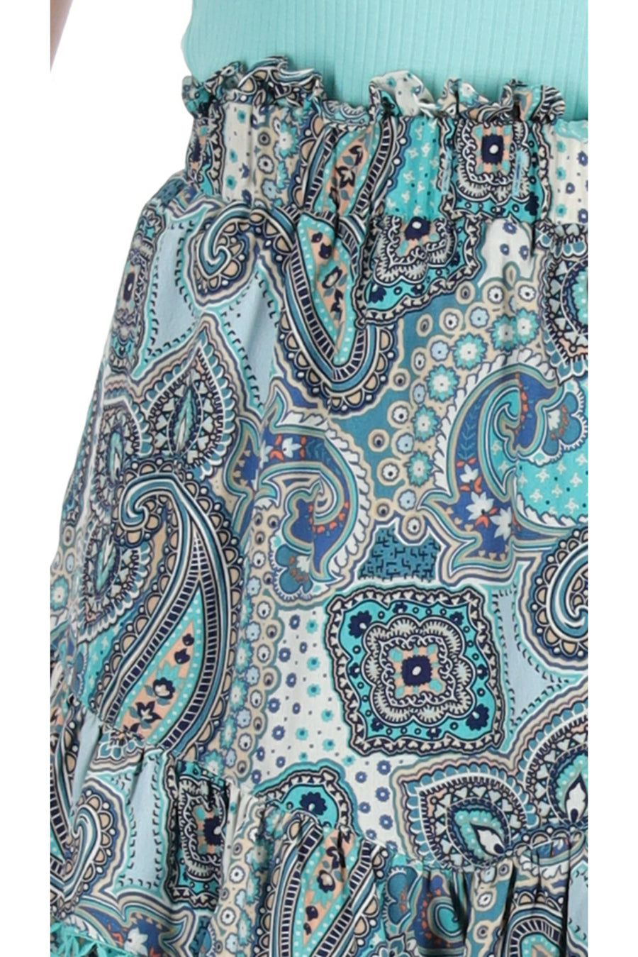 Skirt Teal Paisley