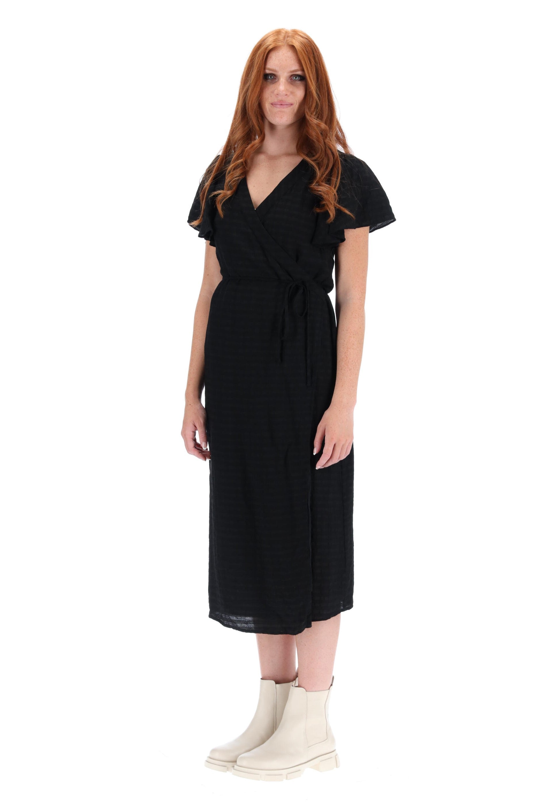 Wrap Dress Black midi