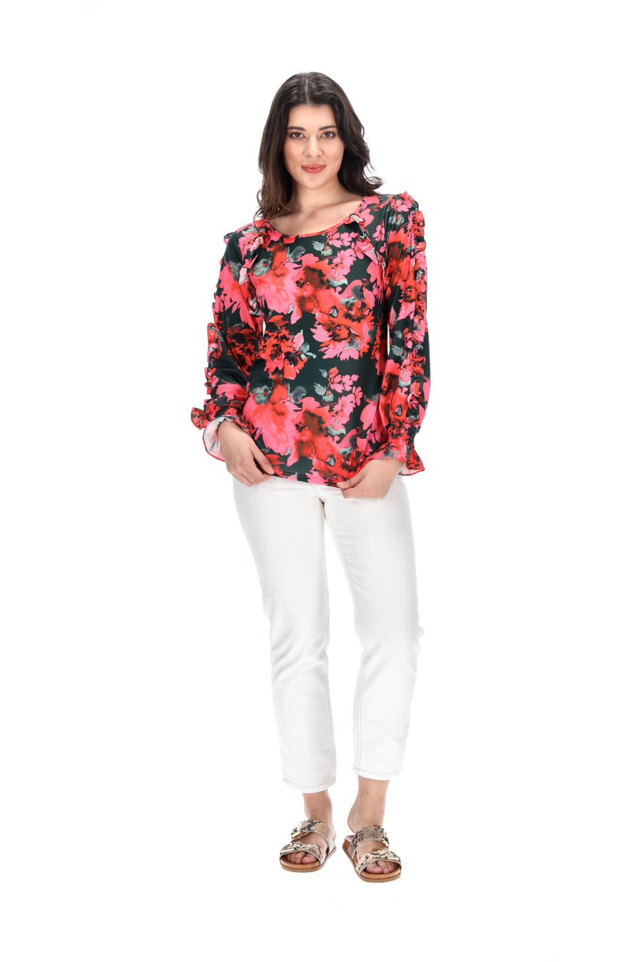 floral frill top