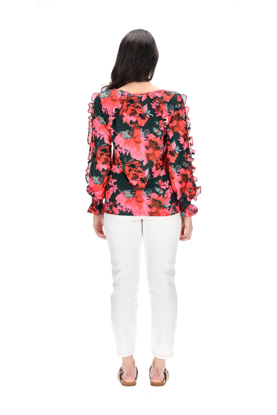 floral frill top