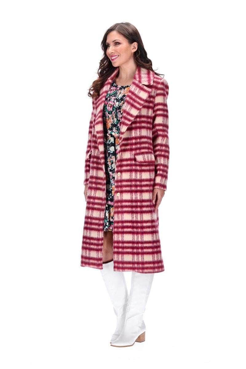 Buy Harriet Coat Berry Check by Augustine online Augustine