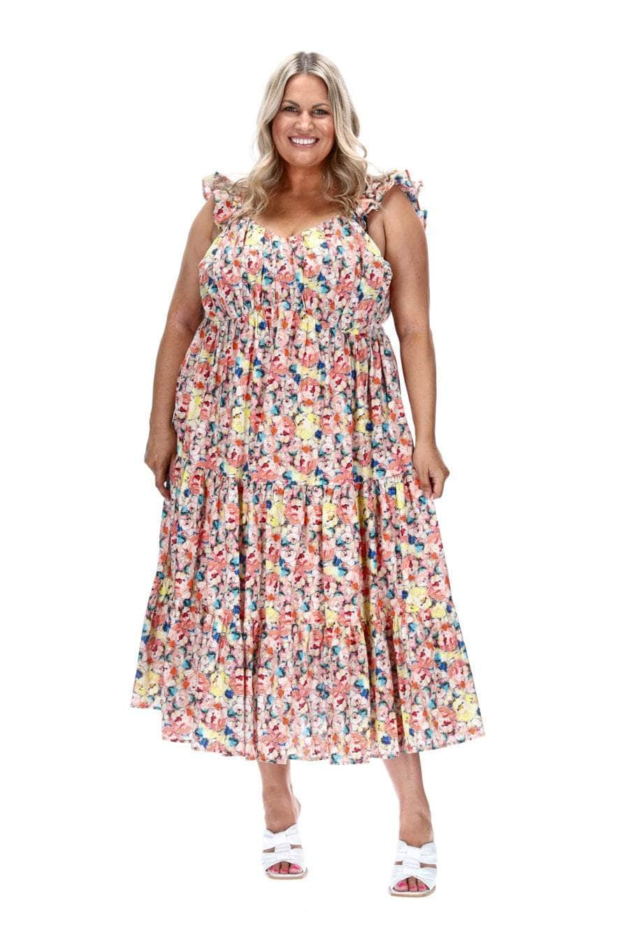 plus size gathered dress