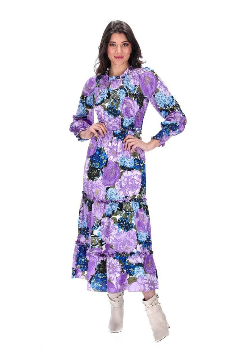 Isabel Dress Purple Floral