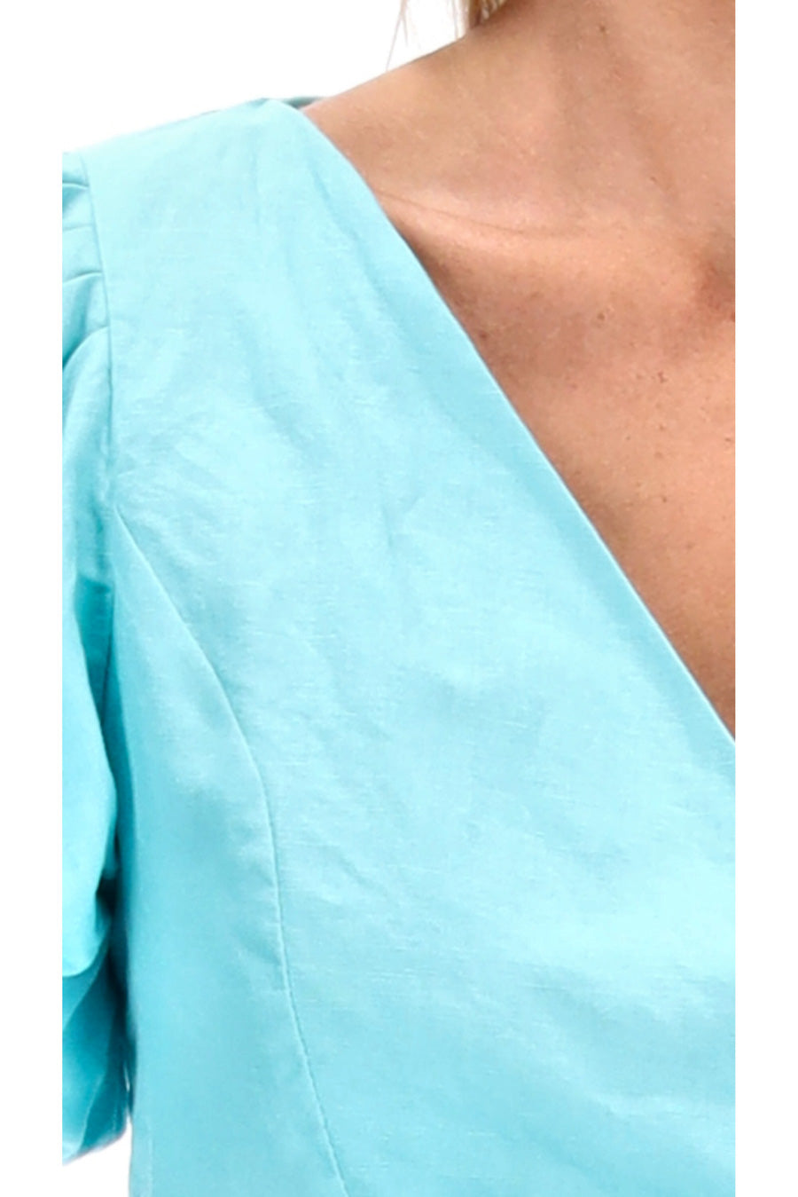  V Neck Top Teal