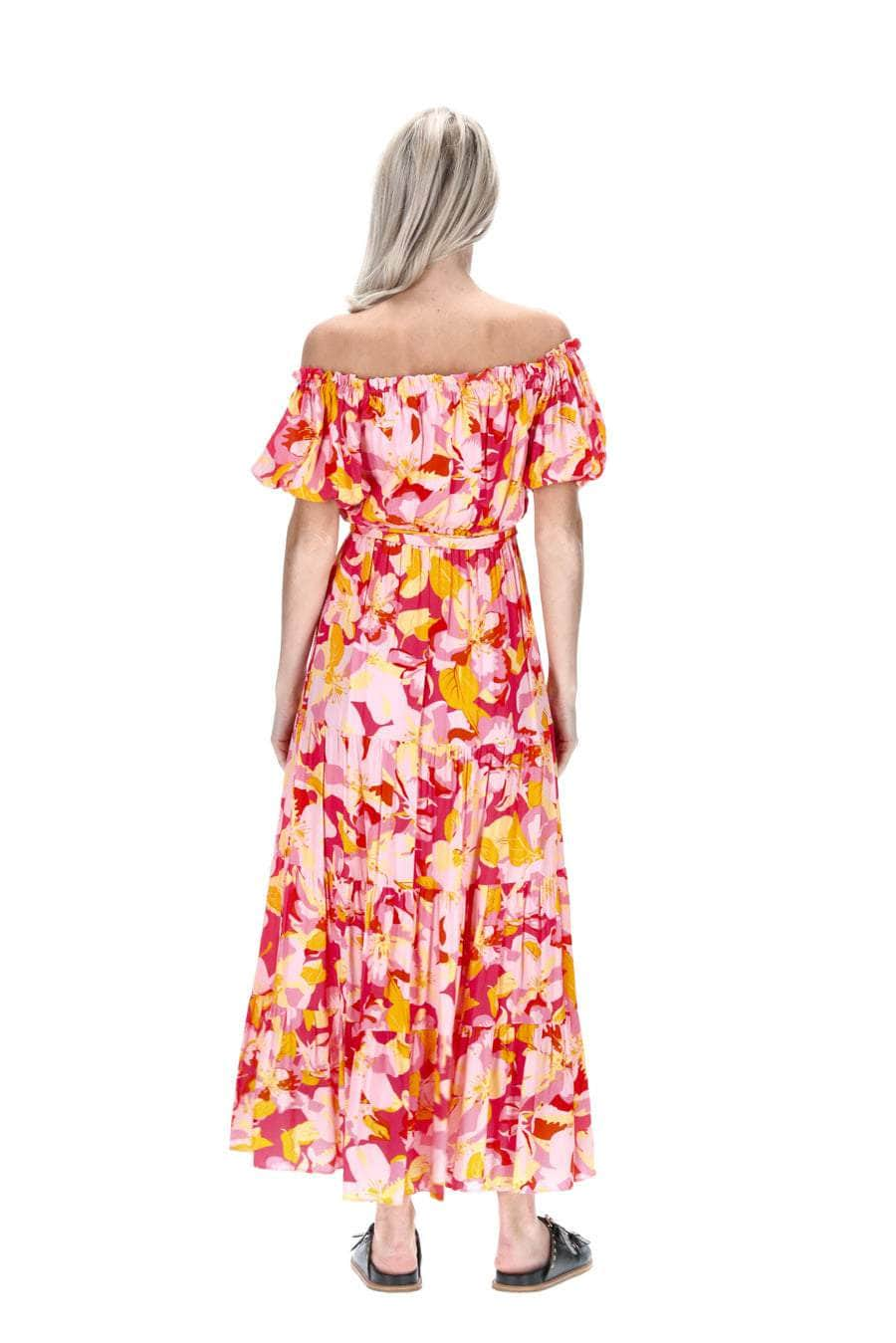 orange floral maxi