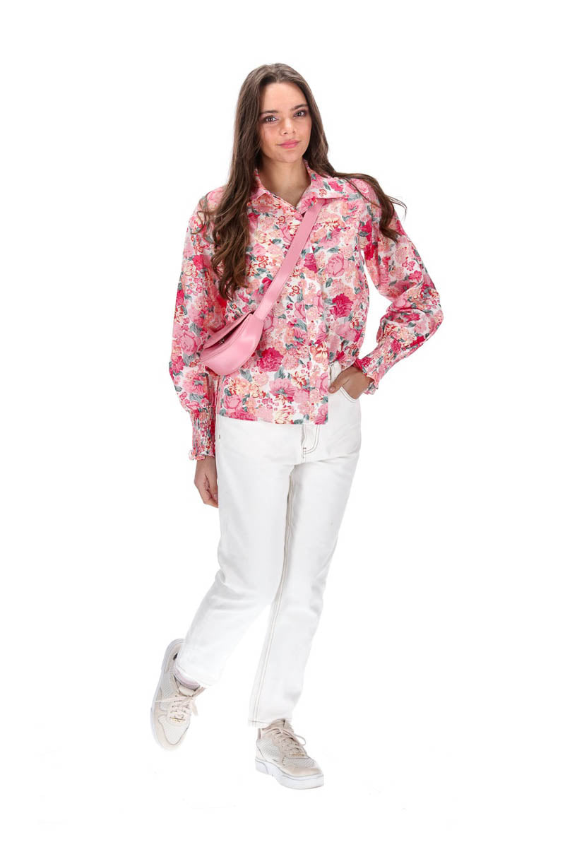 Rosa Cotton Shirt Pink