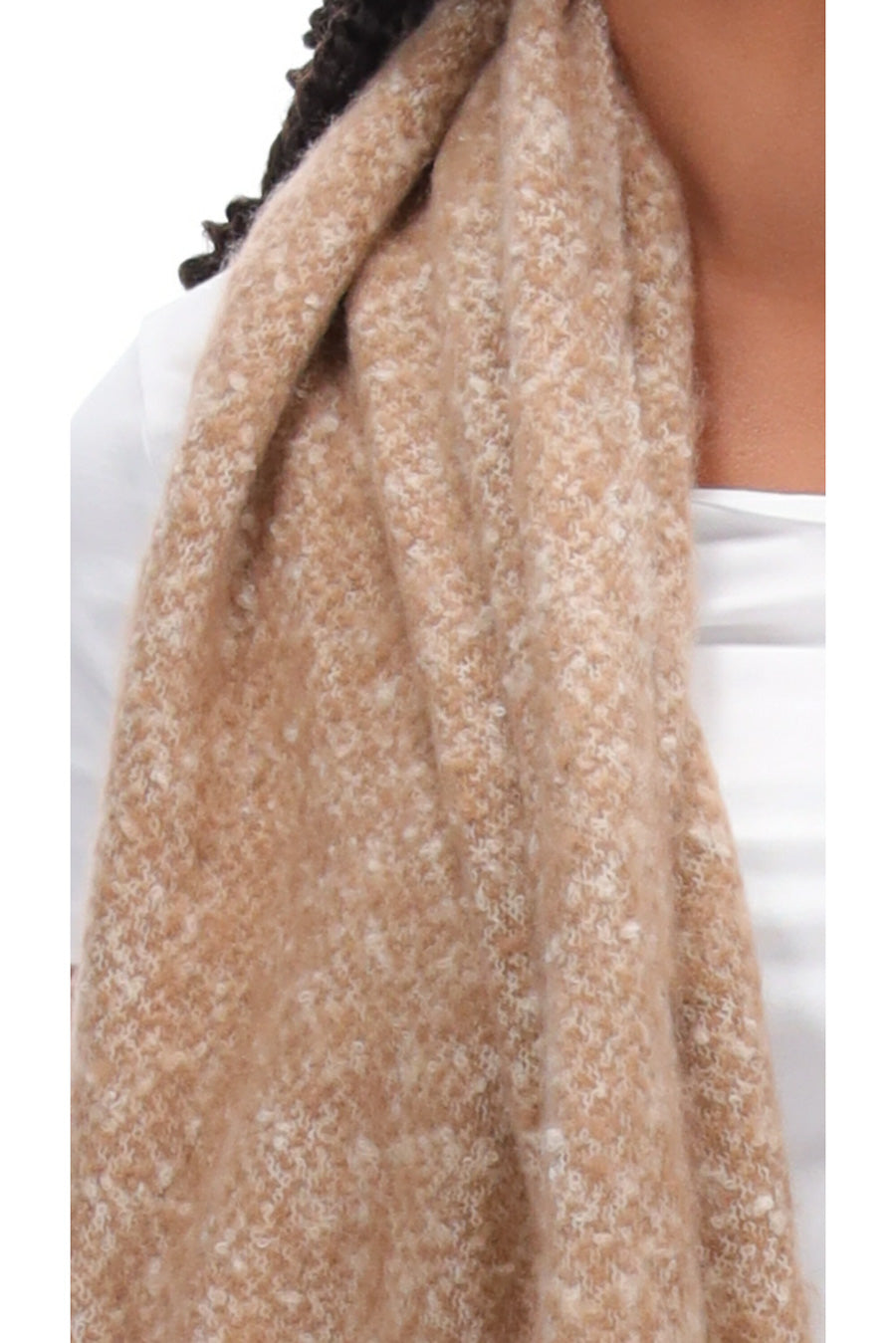 Tassel Scarf Beige Marle