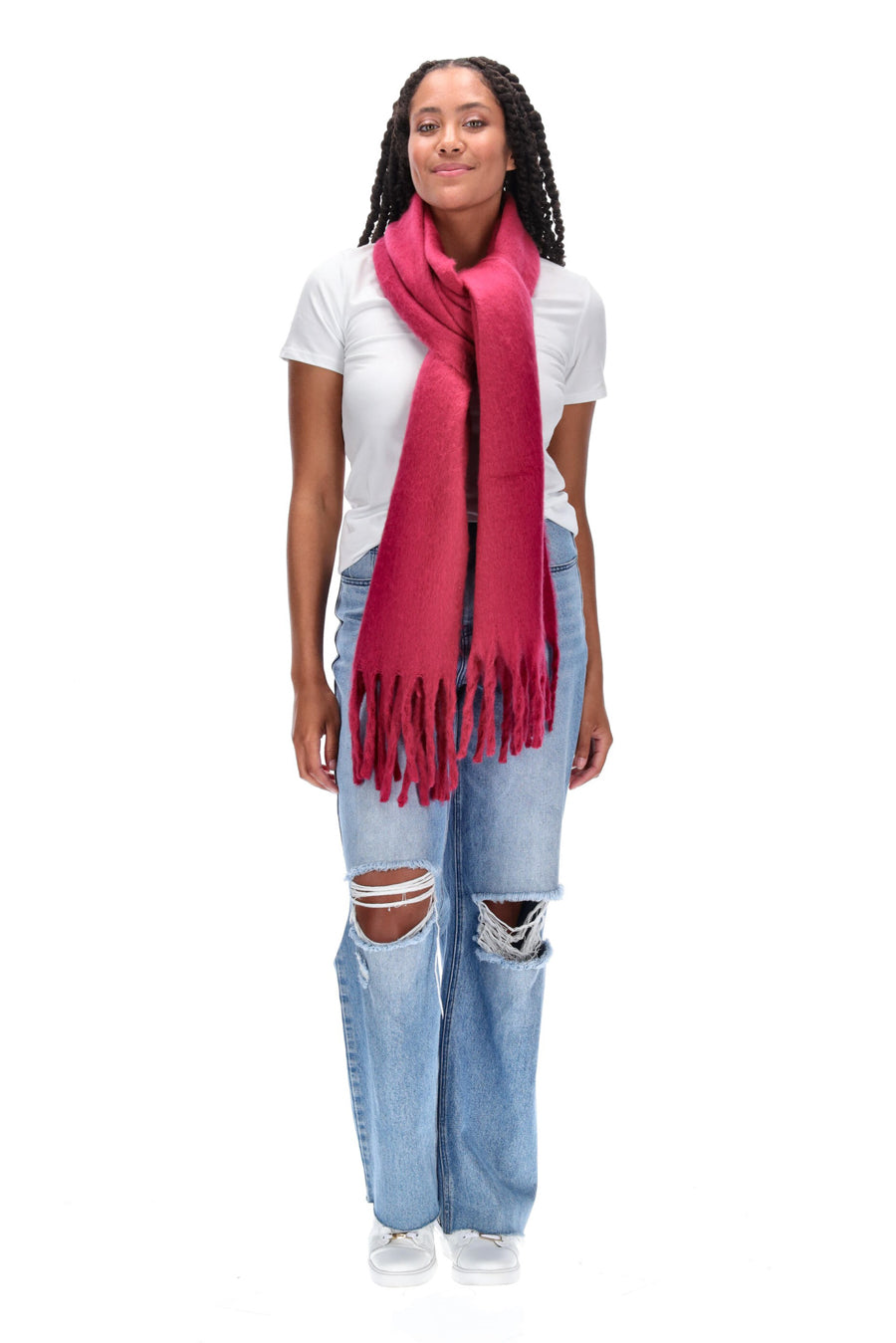 Tassel Scarf Magenta