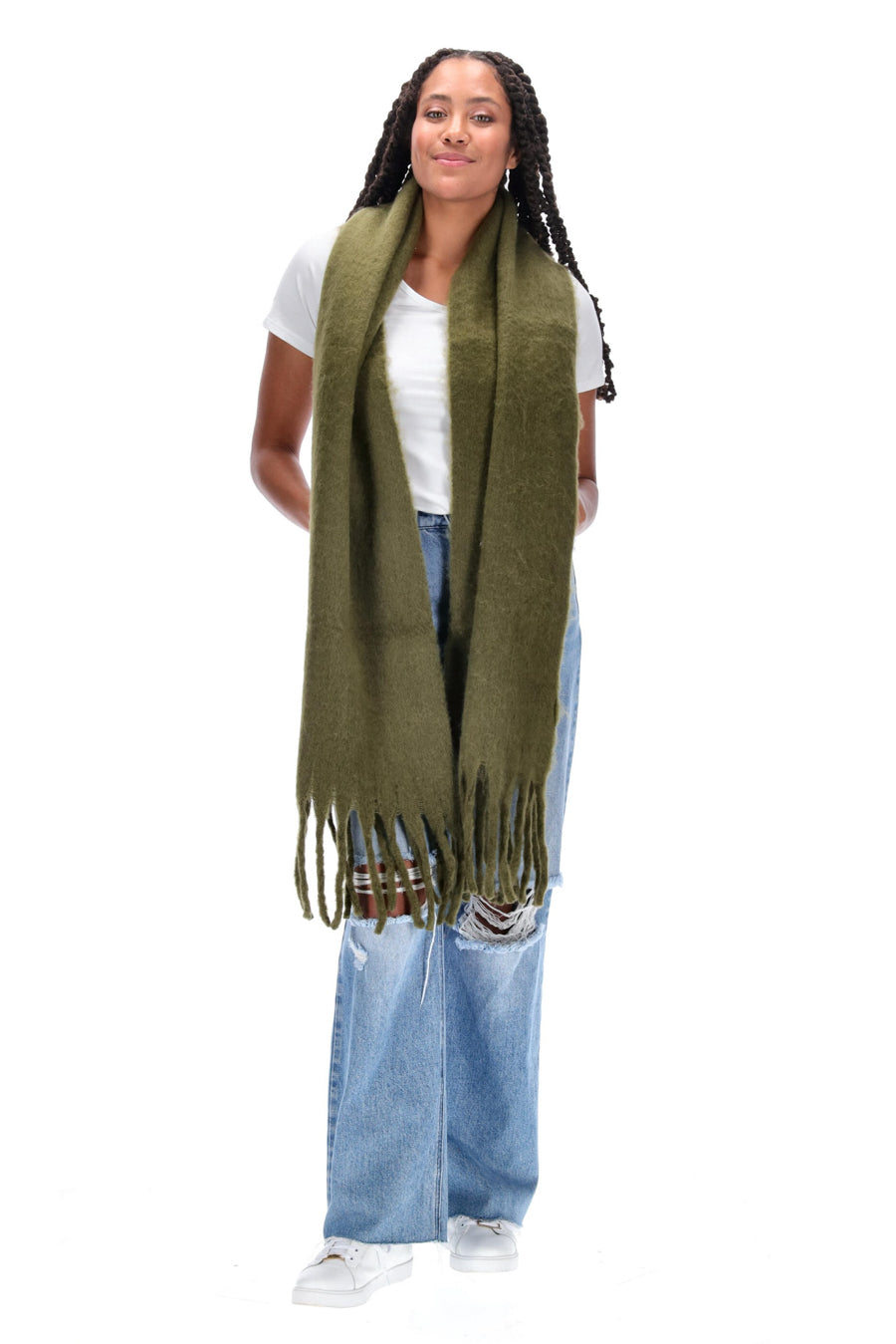 Tassel Scarf Khaki