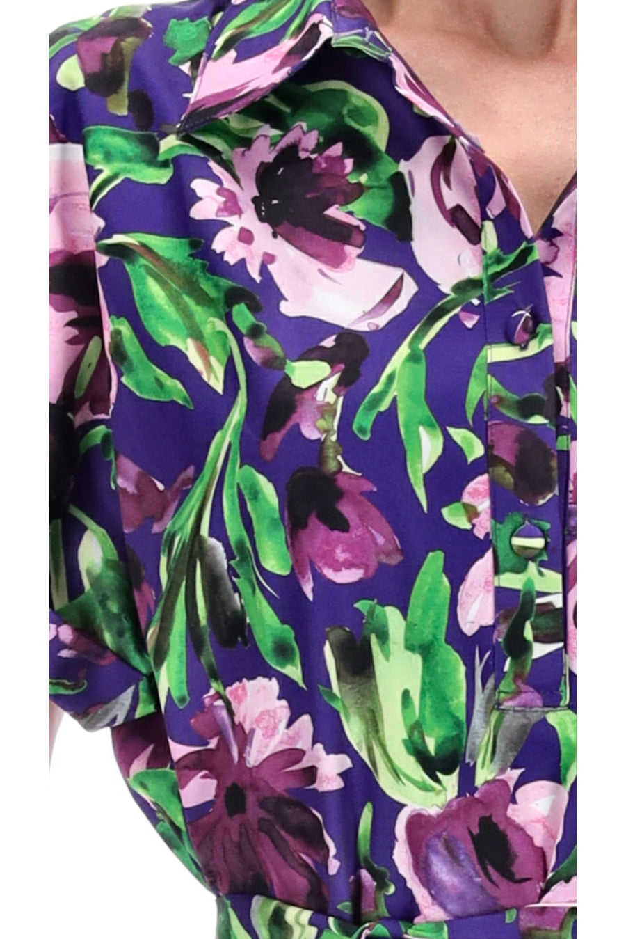 purple floral Maxi Dress