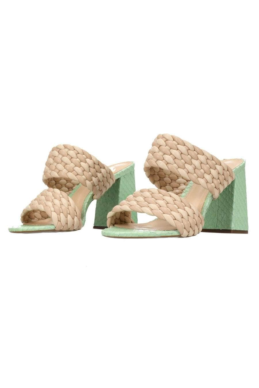 Sienna Heel Beige/Green