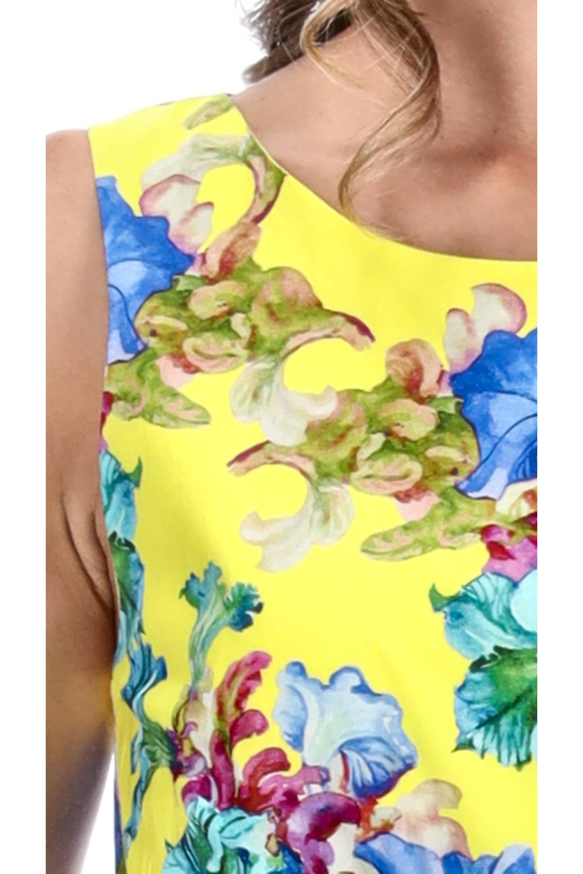 Bright Yellow Floral Dress