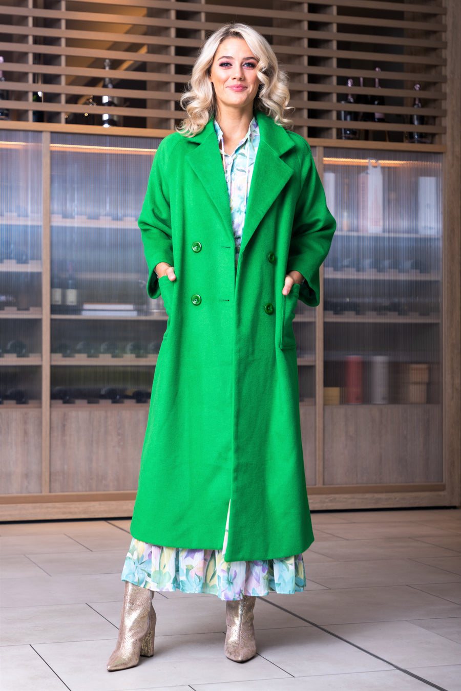 green long coat