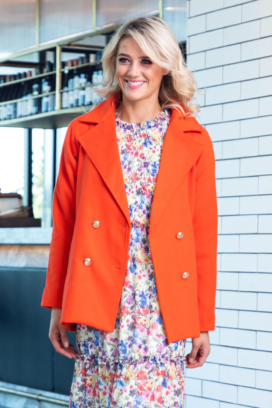 coral coat jacket