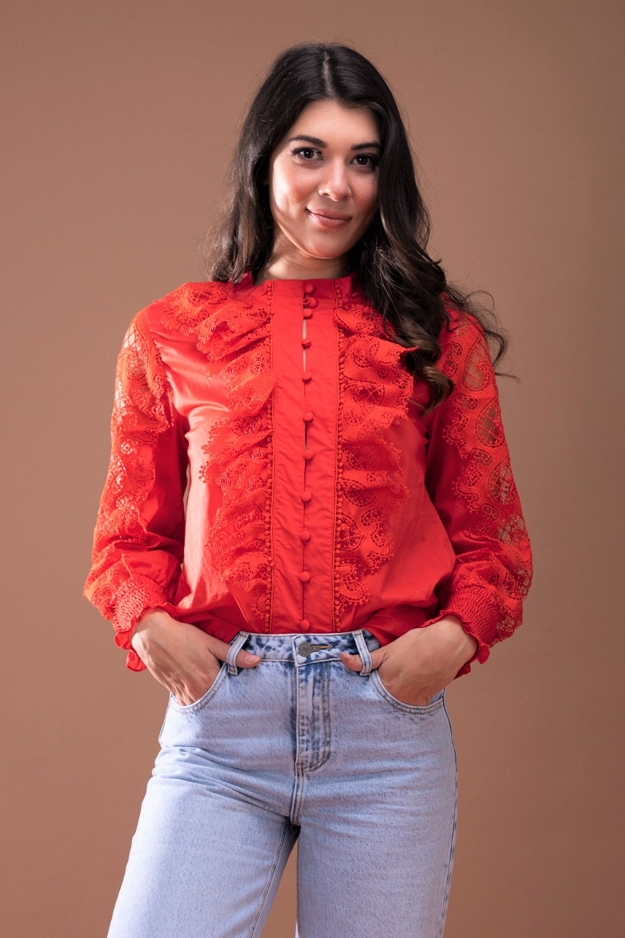 chiffon sequin shirt