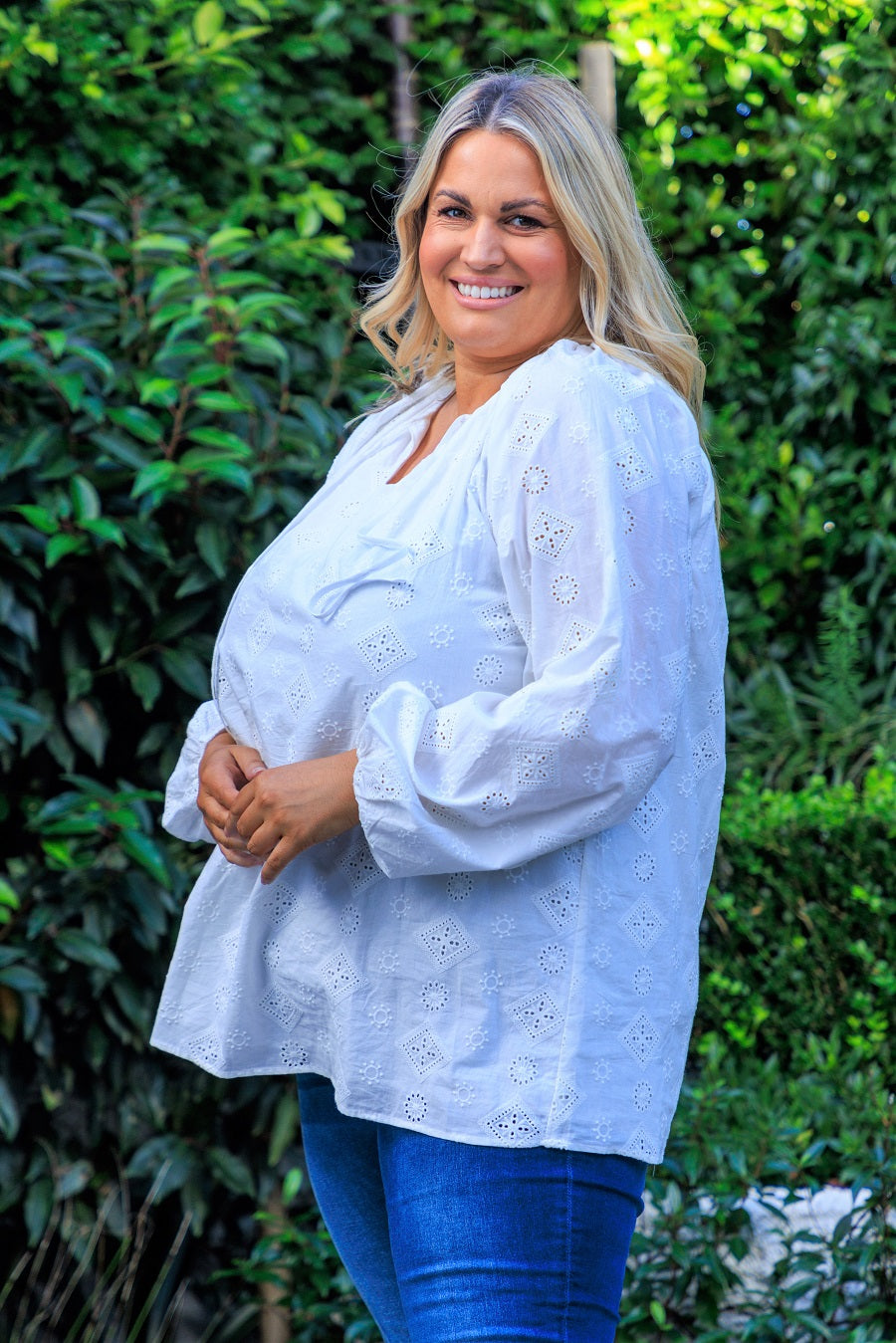 Plus Size Blouse White