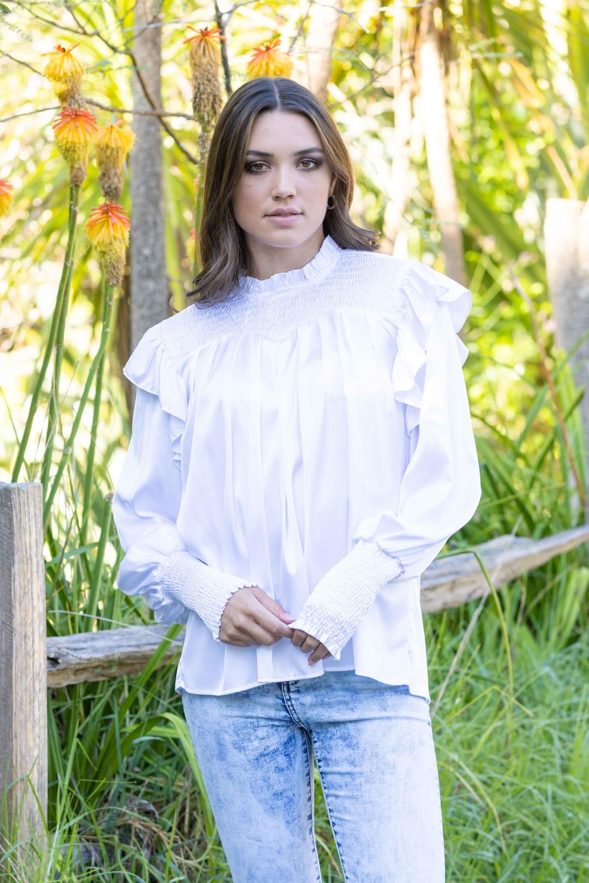 White Silky Blouse