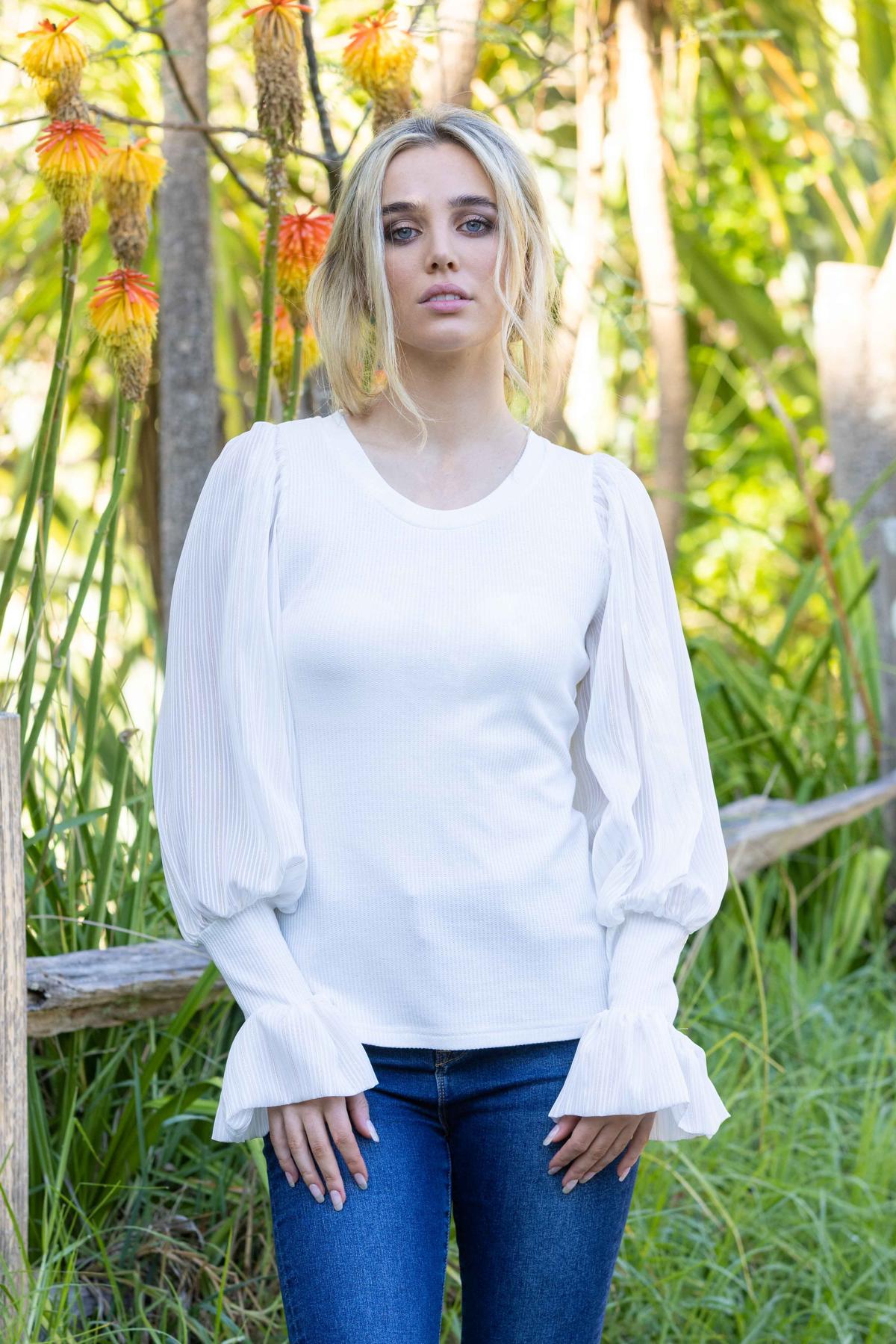 White Long Sleeve Top