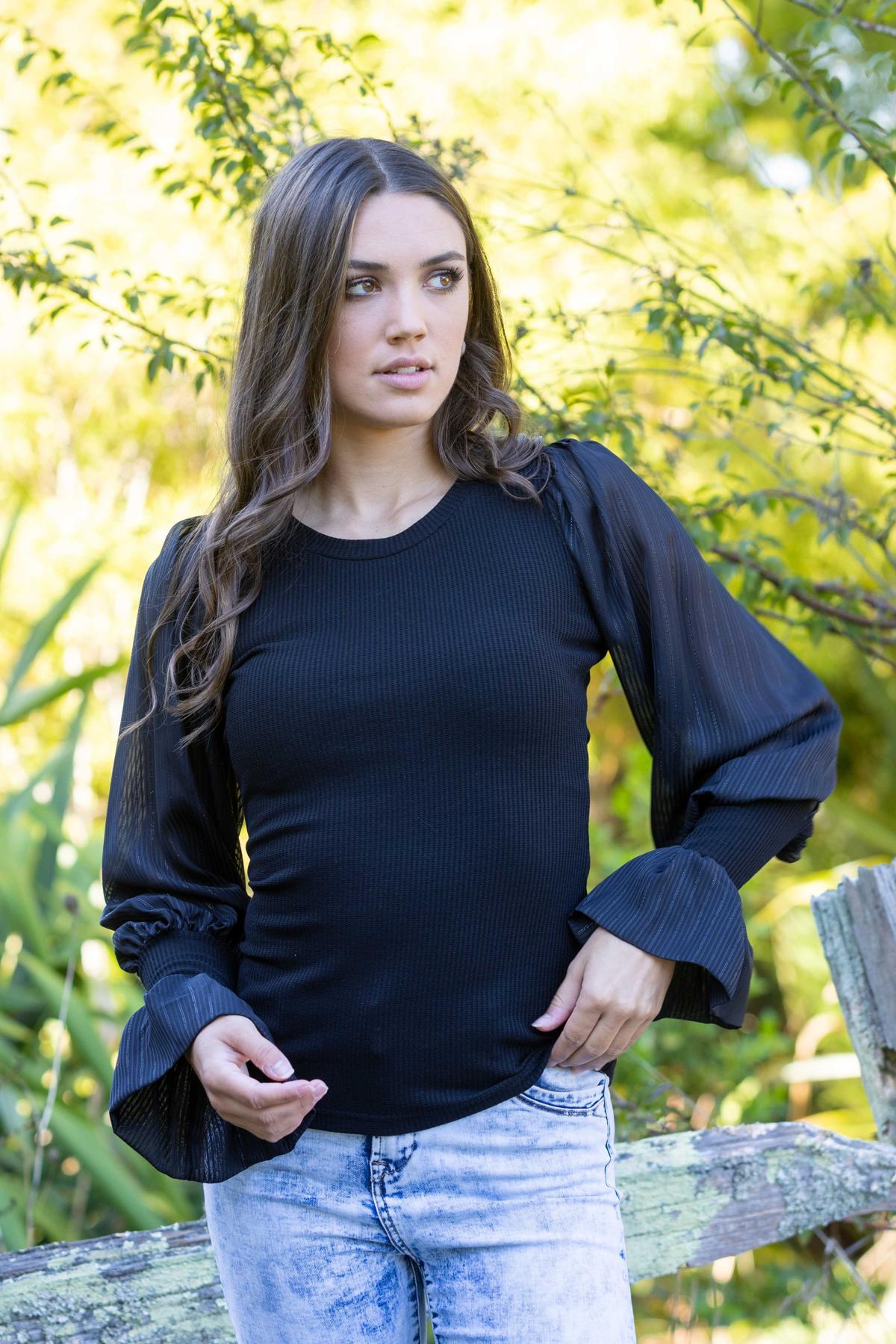 Black Long Sleeve Top