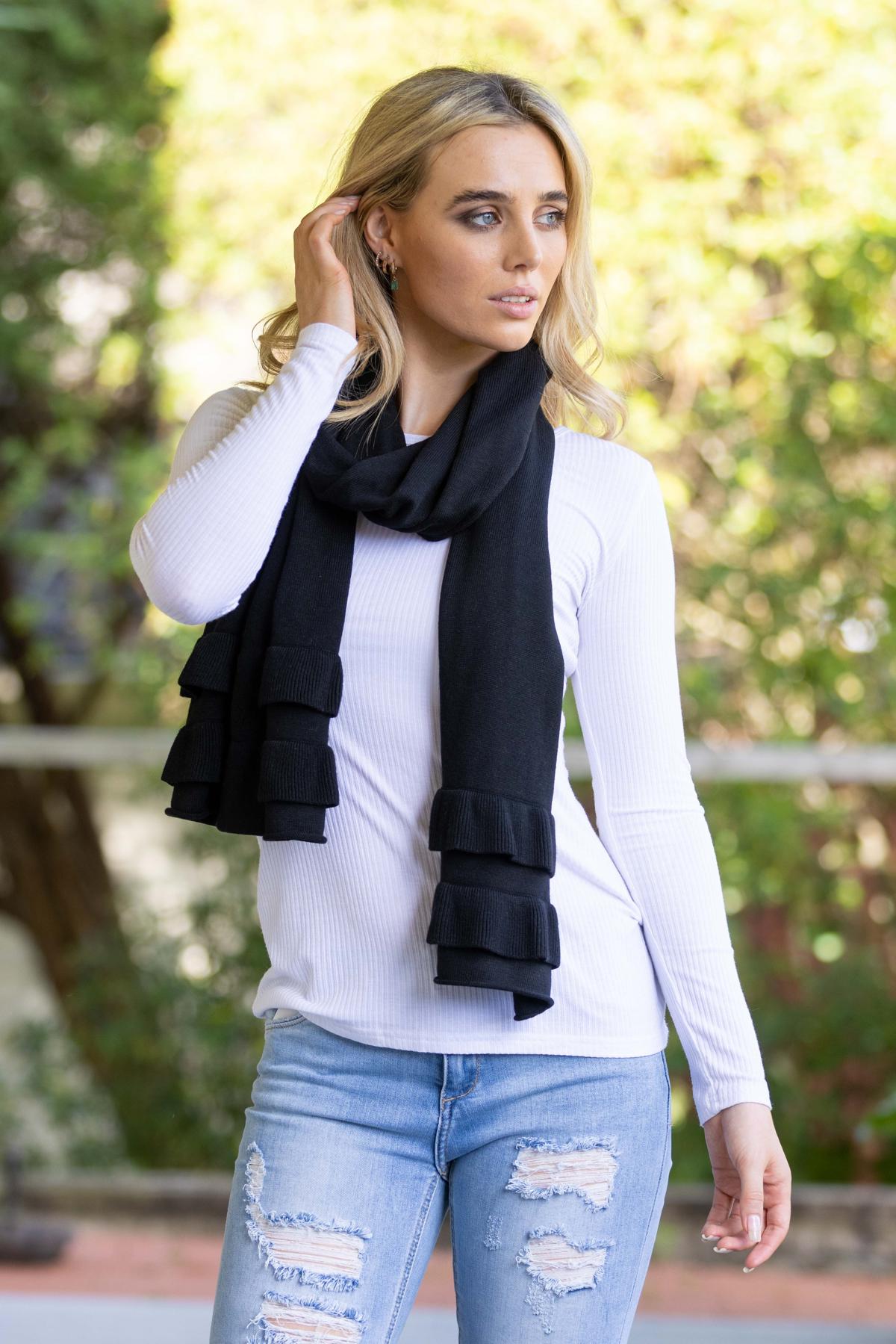 Pom Scarf Navy