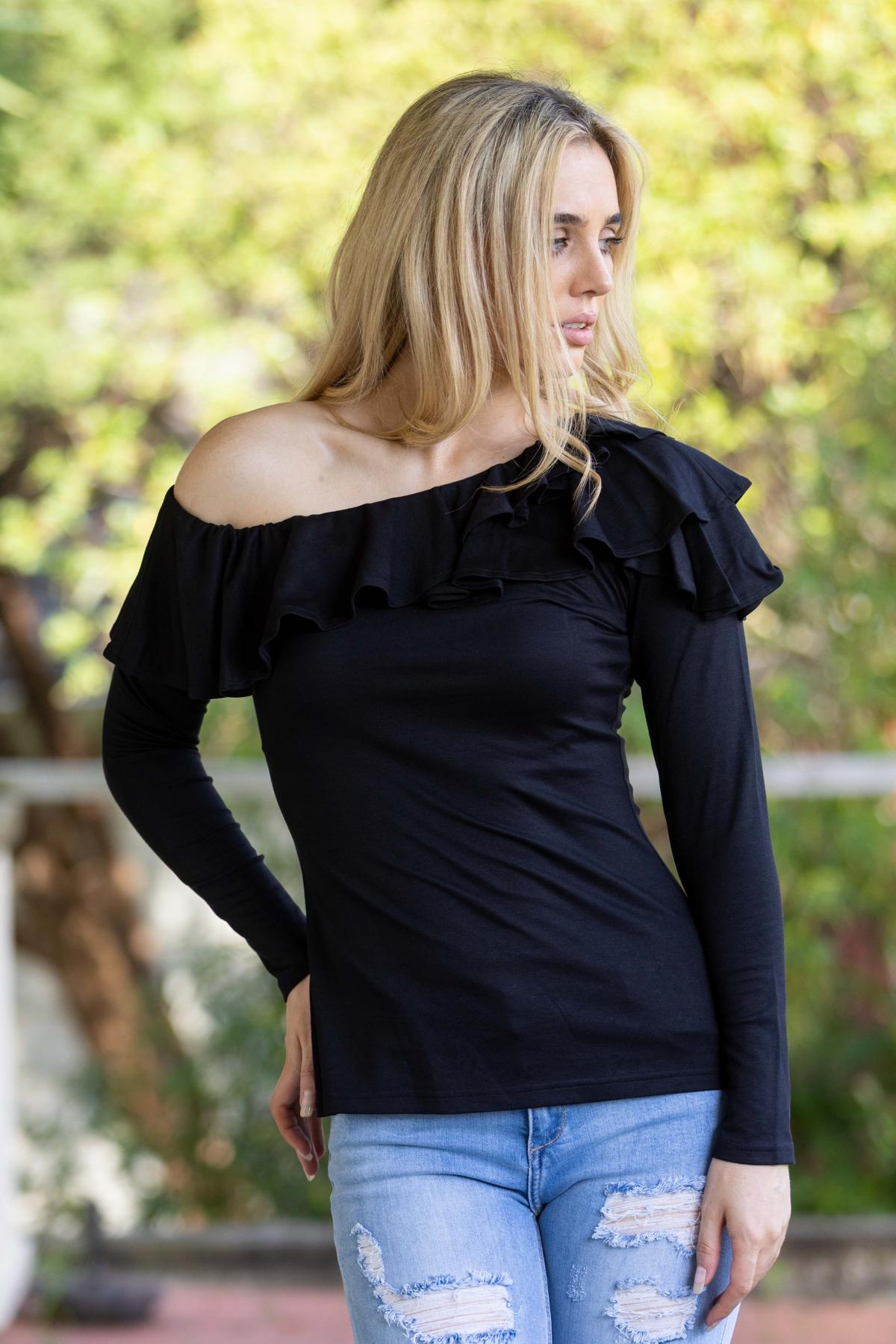 Black Frill Top 