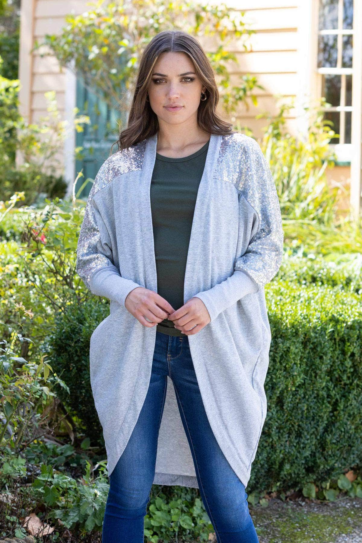 Grey cardigan clearance nz