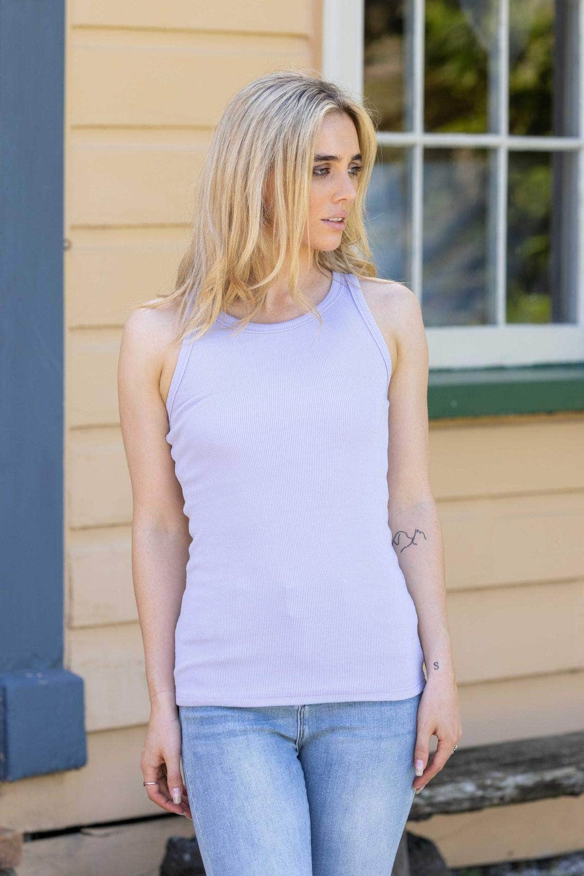 Ribbed Tank Lilac