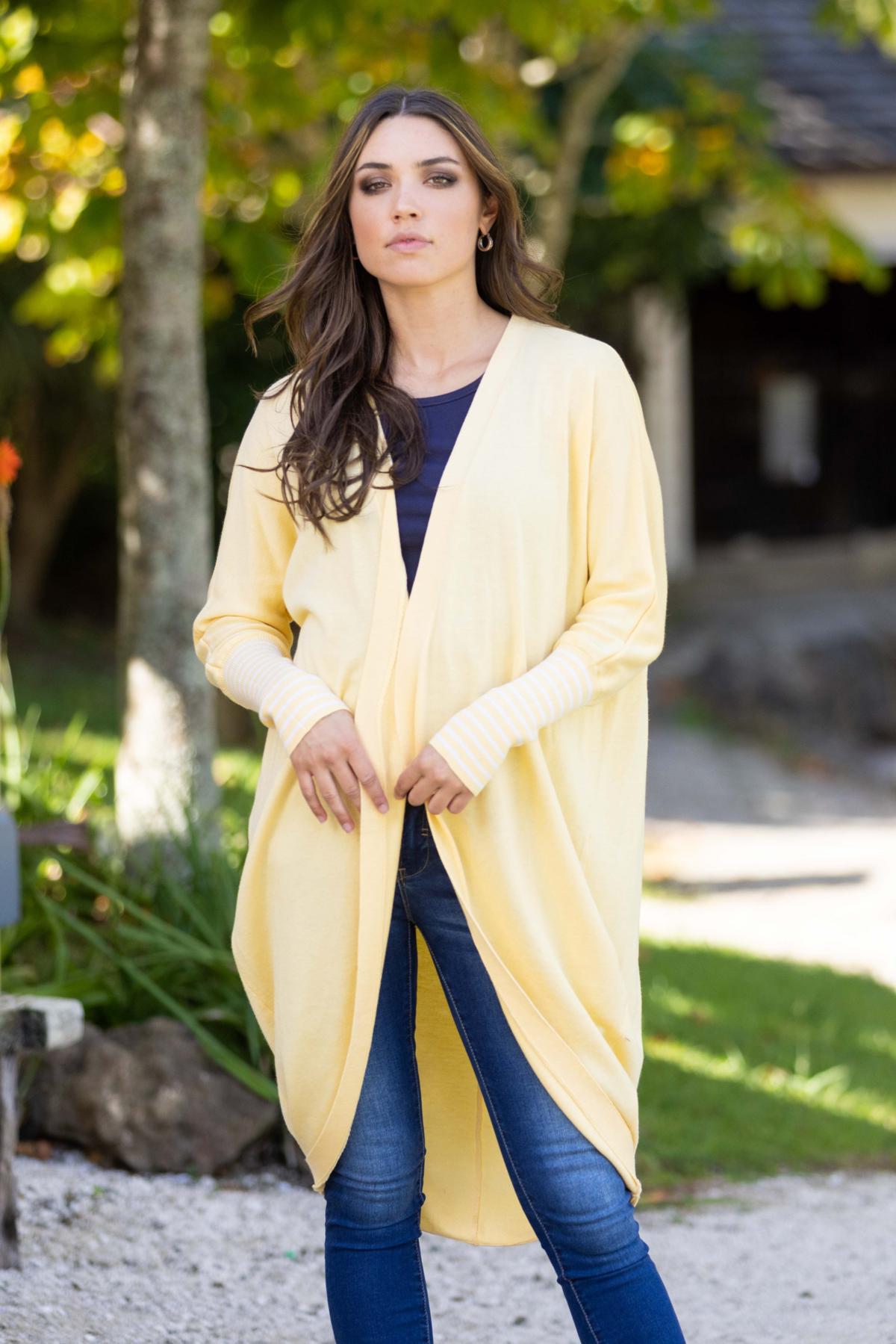 Yellow Merino Blend Cardi