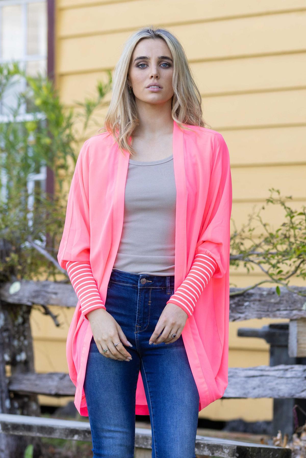 Fluro Pink Kimono Short