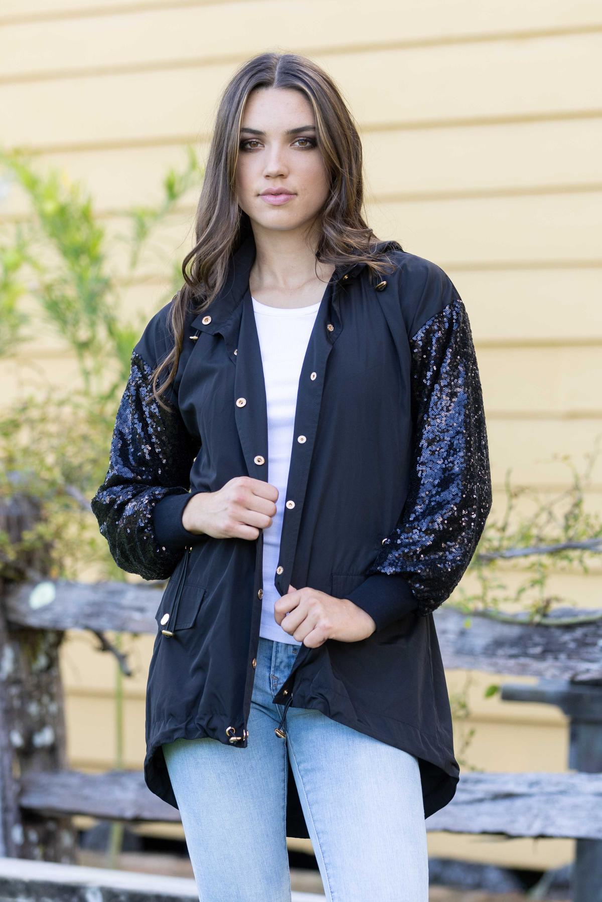 Sequin Jacket Black