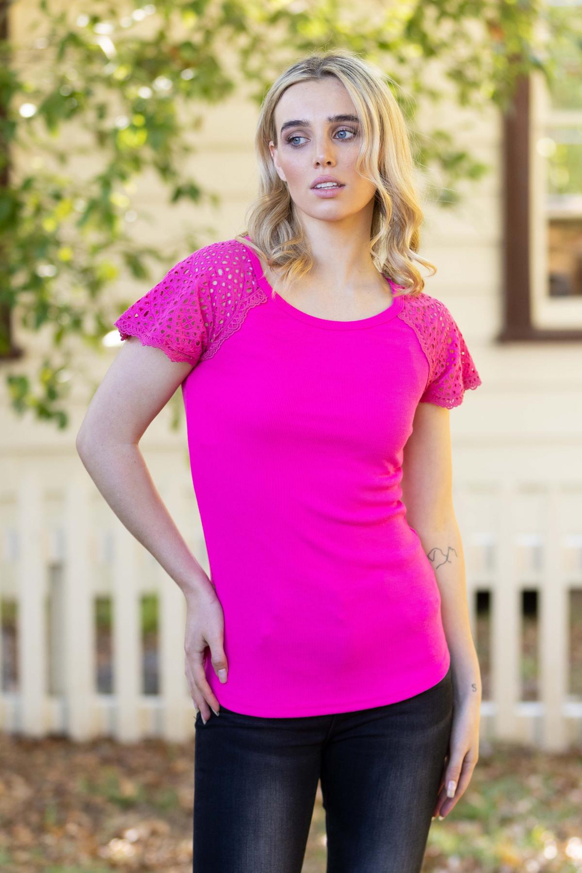 Ribbed Top Pink