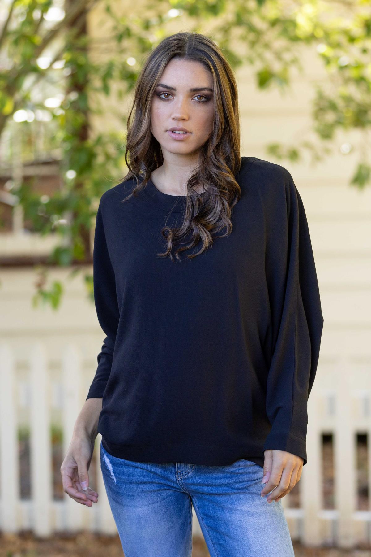 Black Chiffon Top