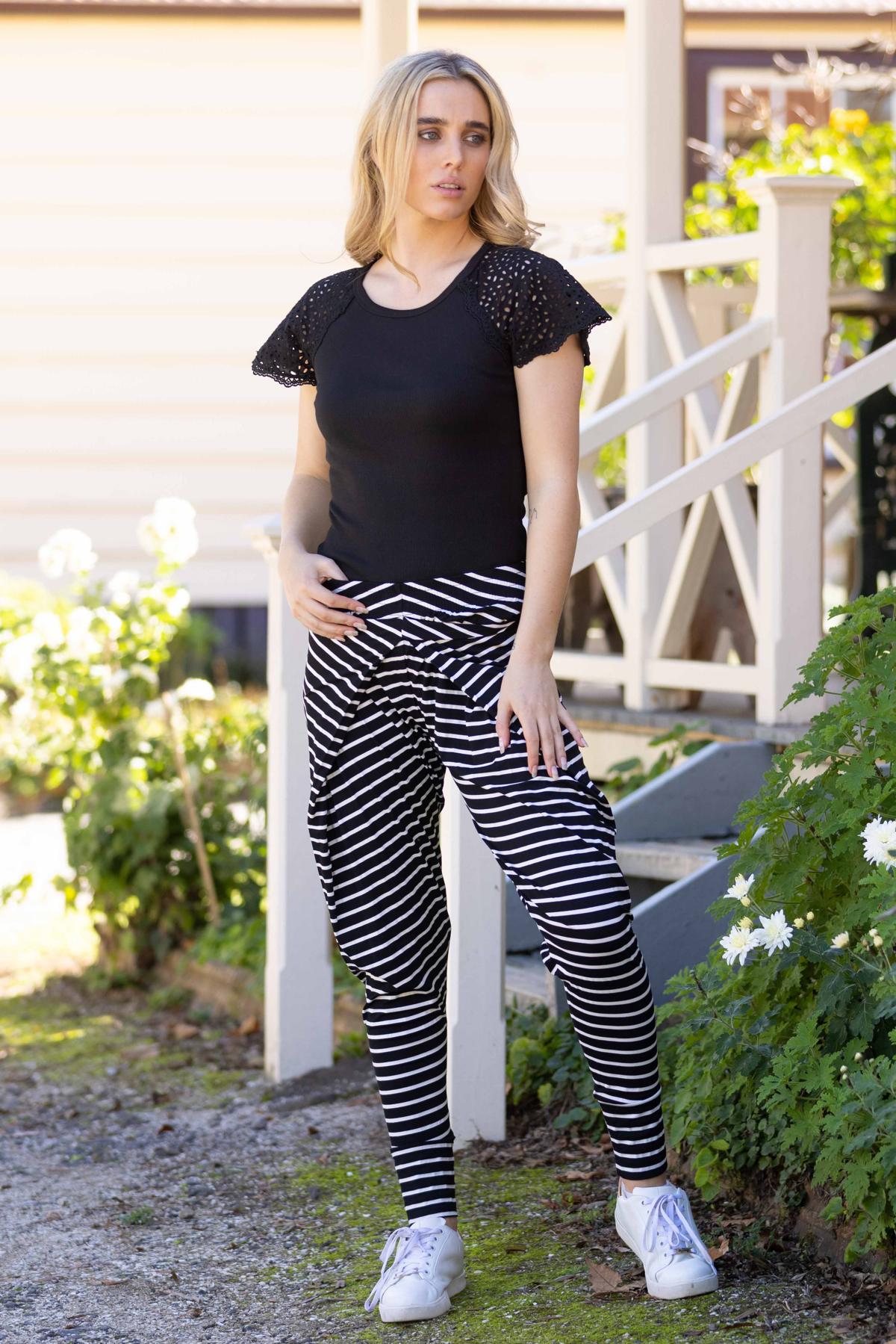 Black Stripe Pant