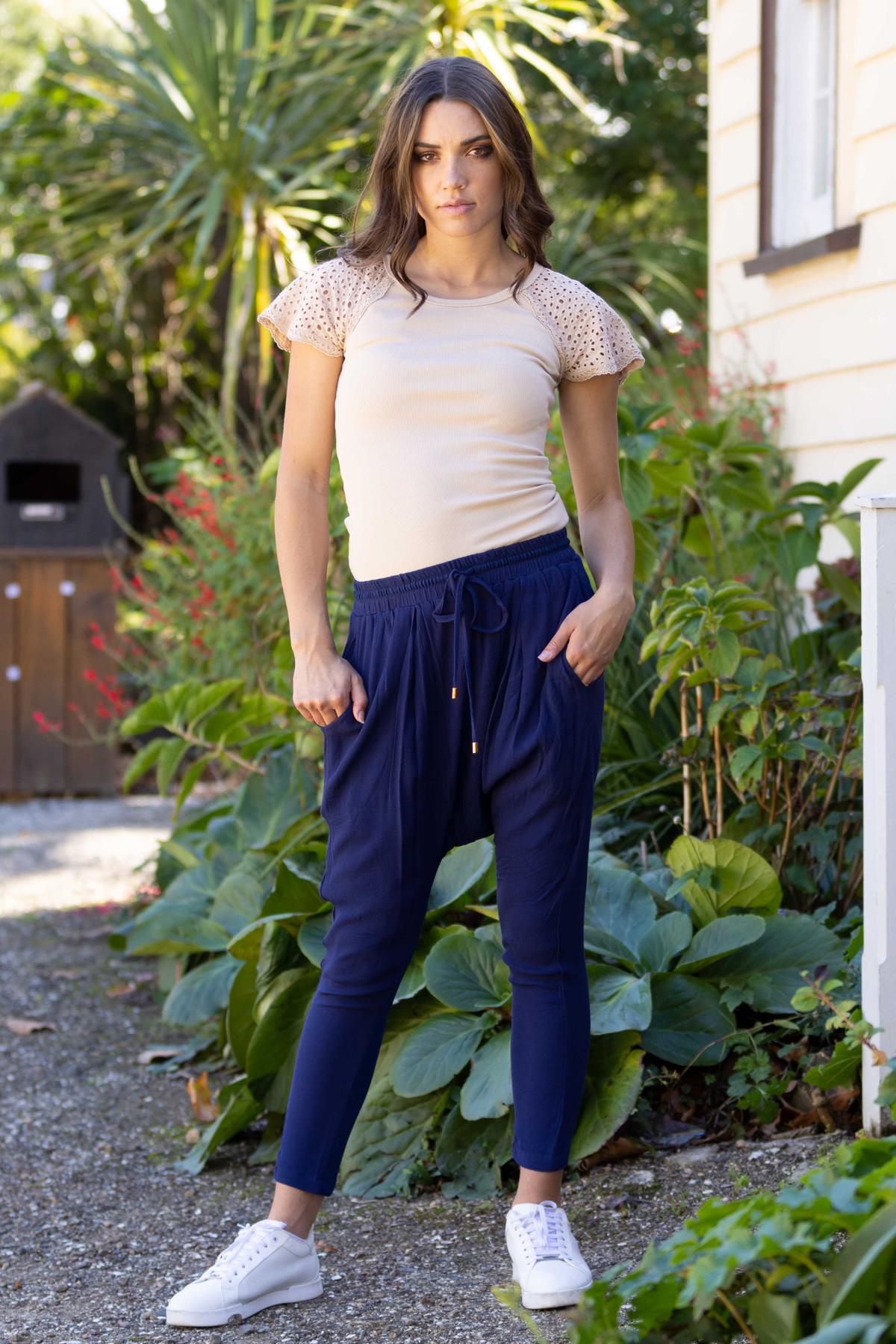 Drop Crotch Pant Navy