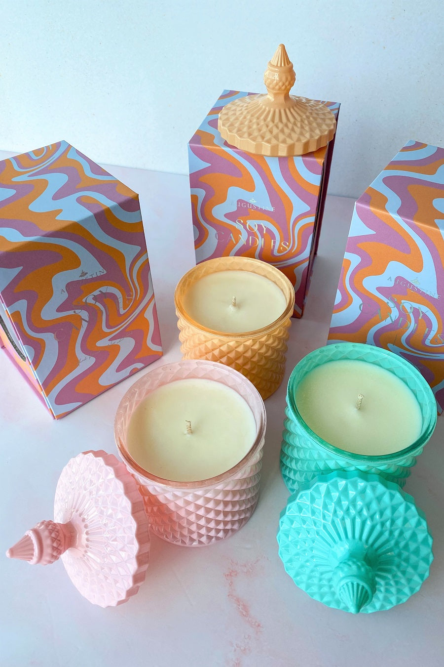 Small Aqua Tropical Sorbet Candle